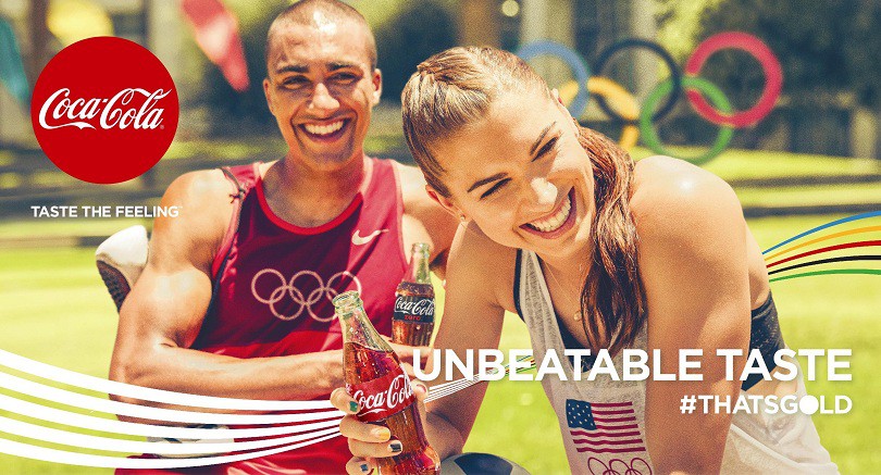 Ashton Eaton và Alex Morgan là 2 trong số 79 VĐV dự Olympic tham gia vào chiến dịch quảng cáo của Coca Cola.