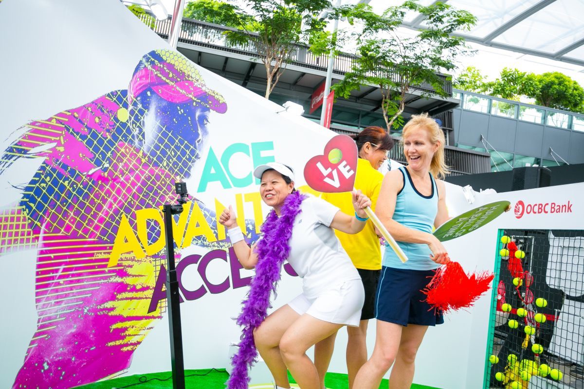 Fan Village là nơi NHM có cơ hội gặp những thần tượng tennis mà mình yêu mến.