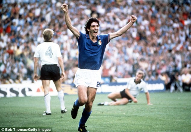 World Cup 1982 là giải đấu hoàn hảo của Italia và cá nhân tiền đạo Paolo Rossi. Nguồn: Getty Images.