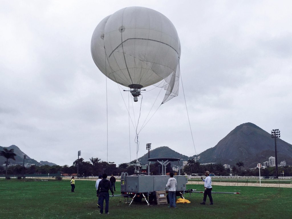 Camera giám sát Simera được gắn trên khí cầu.