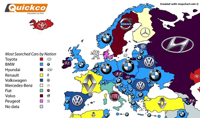 Các hãng xe châu Âu chiếm lĩnh hầu hết các vị trí đầu bảng