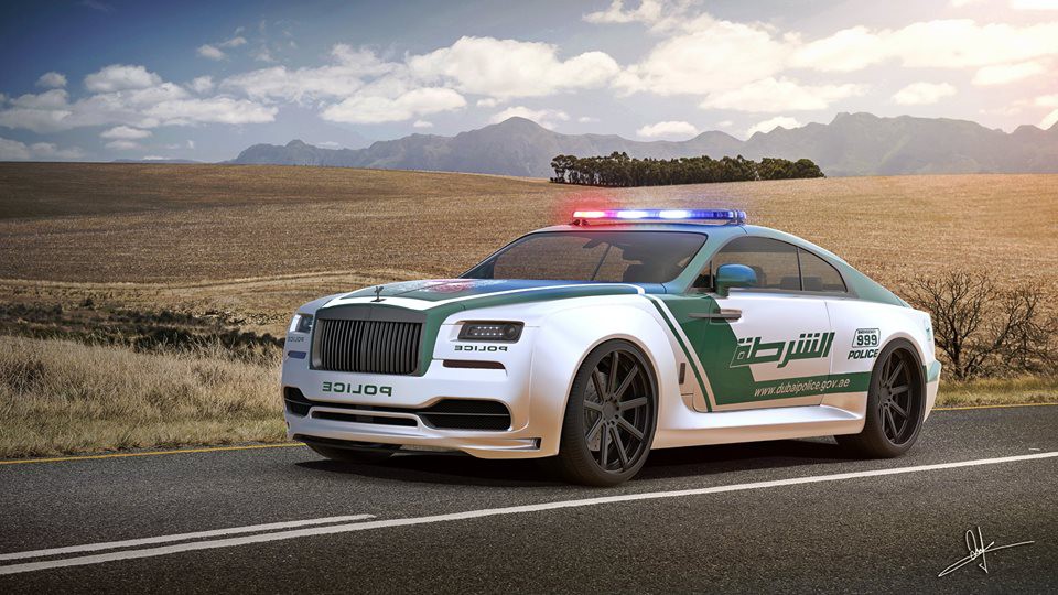 Phác thảo Rolls Royce Wraith Dubai Police của 2NCS 3D Graphics