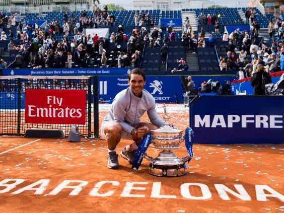 Hình ảnh: Nadal lần thứ 11 đăng quang Barcelona Open