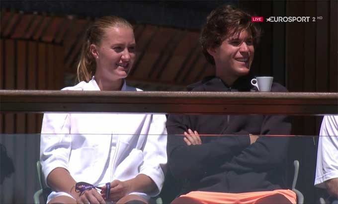 Hình ảnh: Cặp đôi bị bắt gặp trên khán đài ở ATP Finals 2017