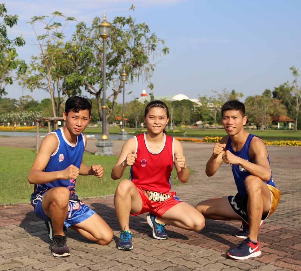 Ba VĐV trẻ đầy hứa hẹn của Muay Thái TPHCM Huỳnh Anh Tuấn, Nguyễn Đình Minh Khuê, Huỳnh Hà Hữu Hiếu.