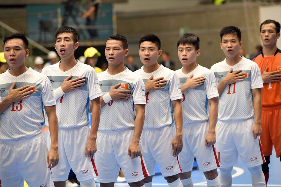 Đội tuyển Futsal Việt Nam tại FIFA World Cup Futsal 2016. Ảnh: Quang Thắng.