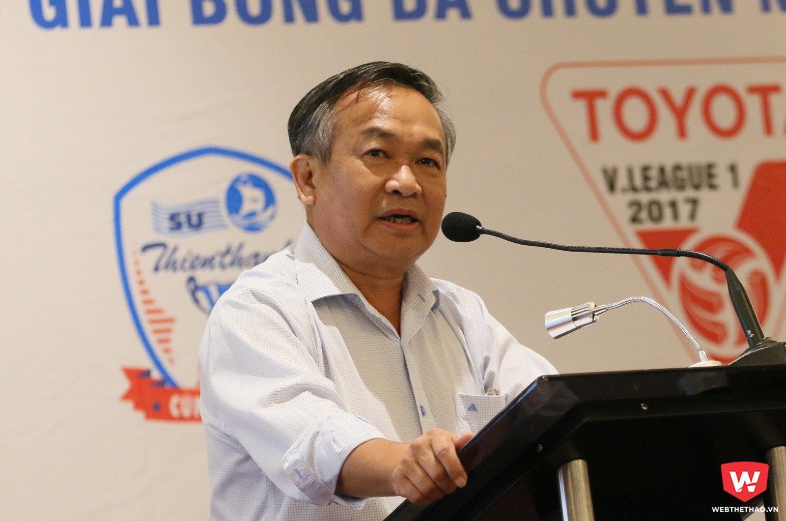 Ông Phạm Văn Tuấn - Phó tổng cục trưởng Tổng cục Thể dục thể thao phát biểu. Ảnh: Quang Thịnh.