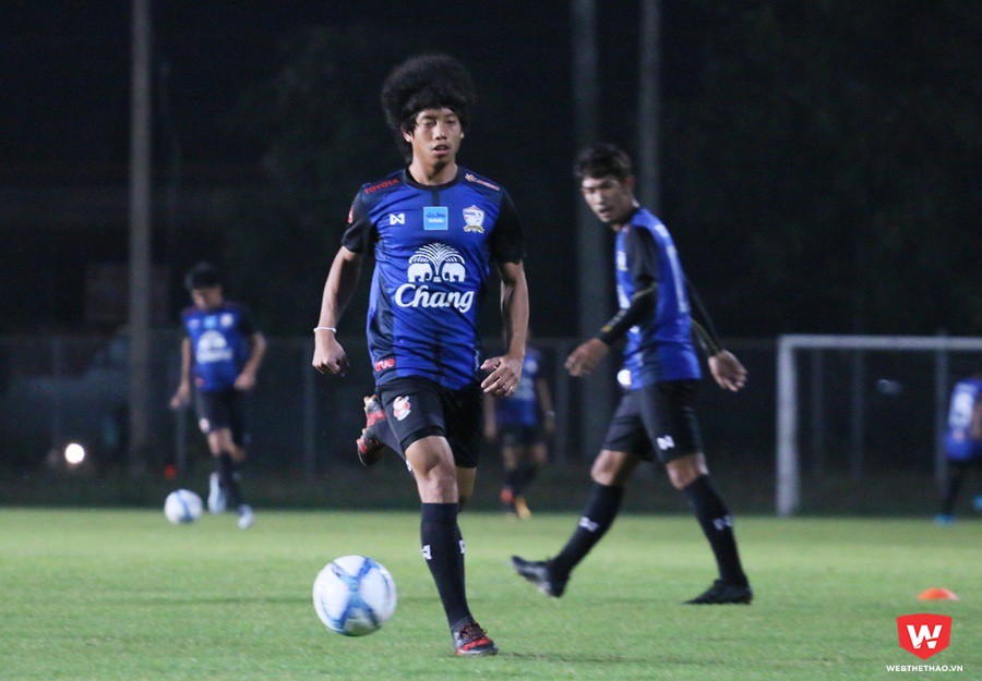 Cầu thủ U23 Thái Lan đặt mục tiêu cao tại VCK U23 châu Á bằng giải giao hữu M150 Cup. Ảnh: Quang Thịnh.