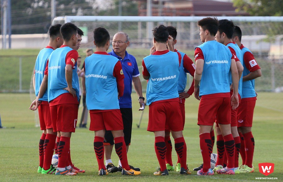 HLV Park Hang Seo chưa thể nói trước được gì về thành tích ở giải giao hữu vì mục tiêu của U23 Việt Nam là VCK U23 châu Á. Ảnh: Quang Thịnh.