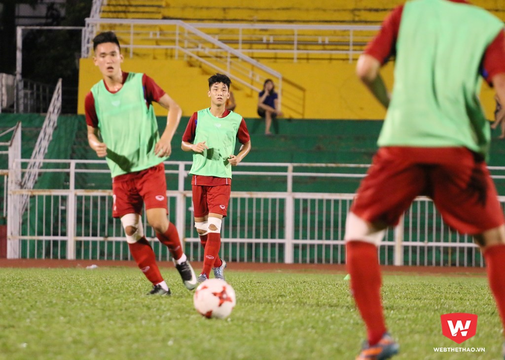 Các cầu thủ U20 Việt Nam sẽ có một trận đấu đáng học hỏi trước đối thủ U20 Argentina. Ảnh: Quang Thịnh.