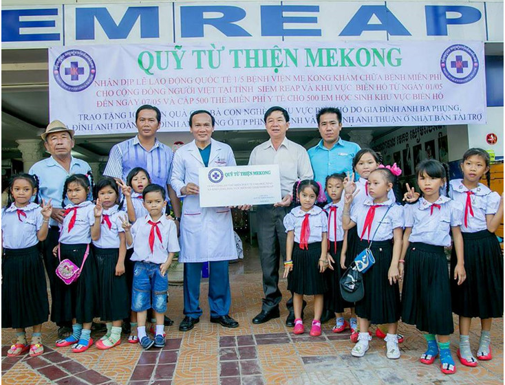 Bệnh viên tư nhân của người cựu chiến binh và hoạt động từ thiện ở Siem Reap cho bà con gốc Việt. Ảnh: Internet.