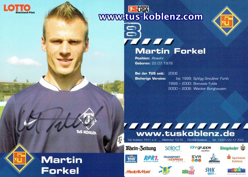 Hồ sơ khi còn trẻ của Martin Forkel.