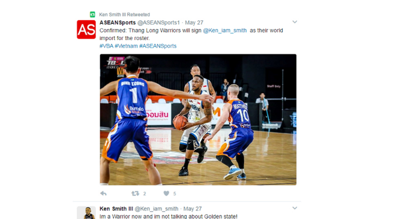 Ken Smith xác nhận tương lai trên mạng xã hội khiến hợp đồng của anh gặp rắc rối. Ảnh: ASEANsport.