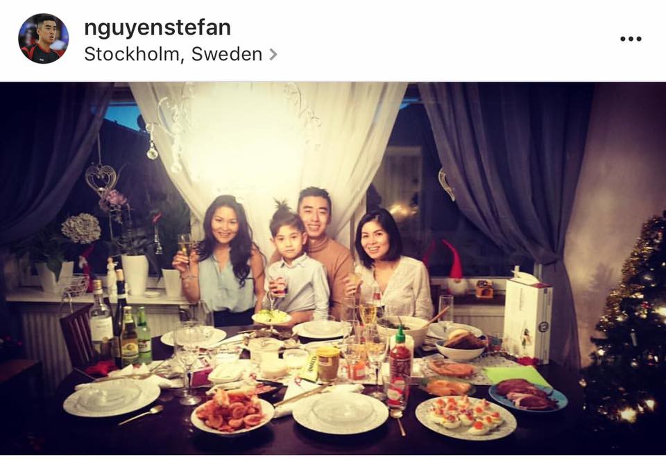 Stefan Nguyen tận hưởng khoảng thời gian ít ỏi bên gia đình tại Thụy Điển trước khi trở lại TPHCM. Ảnh: SGH.