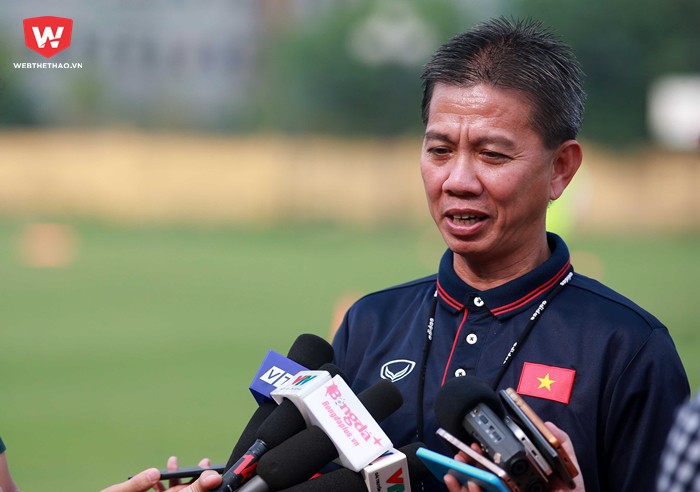 HLV Hoàng Anh Tuấn thể hiện sự tin trước khi tham dự U20 World Cup và khẳn định: Nếu e ngại thì nên ở nhà. Ảnh Hải Đăng