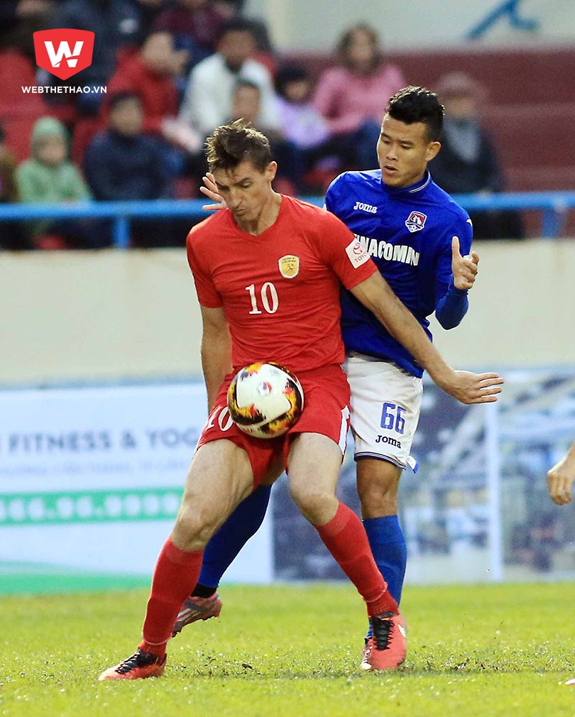 Với sự tăng cường trở lại của tiền đạo Dyachenko, T.Quảng Ninh quyết tâm sẽ lột xác ở V.League 2017. Ảnh Hải Đăng