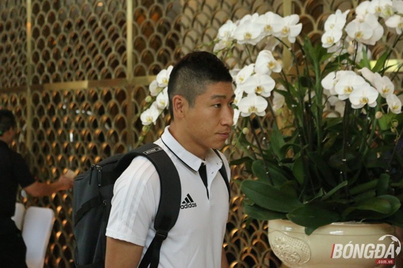 Tiền đạo Lee Keun-ho, đồng đội của Xuân Trường ở Gangwon, một trong những cầu thủ đáng chú ý của Ngôi sao K.League sang Việt Nam lần này. Ảnh Bongda.com.vn