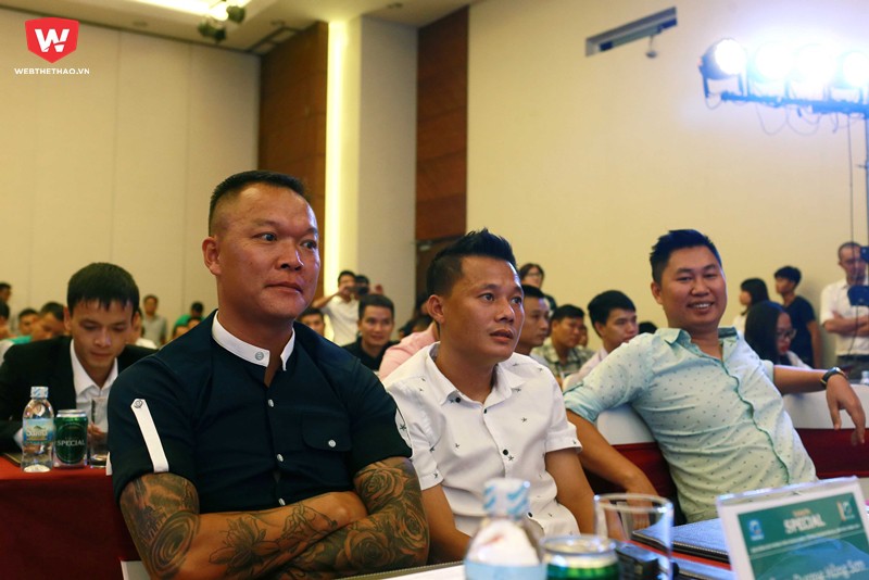 2 QBV Việt Nam Thành Lương, Dương Hồng Sơn tham dự buổi họp báo. Ảnh Hải Đăng