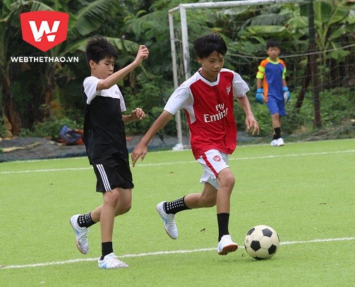 THCS Phú Đô thể hiện tinh thần tập luyện nghiêm túc để hướng đến VCK U13 bóng đá học đường. Ảnh Tú Phạm