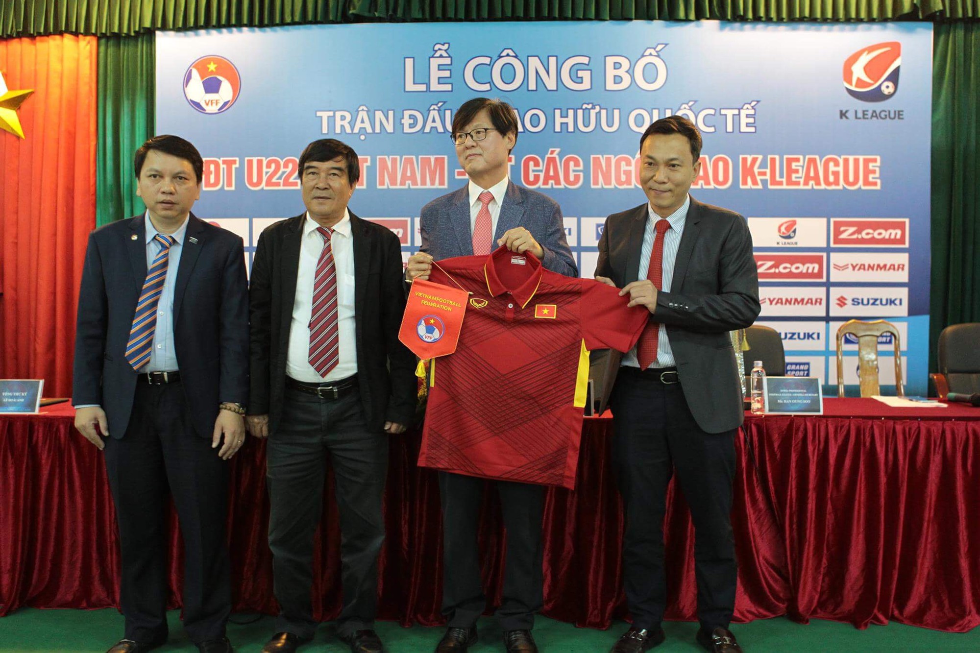 Trận giao hữu với các ngôi sao K.League là cữ dượt quan trọng với U22 Việt Nam. Ảnh VFF