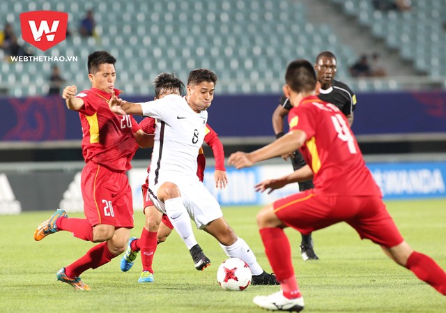U20 Việt Nam đã có trận ra quân rất ấn tượng trước U20 New Zealand. Ảnh Quang Thịnh