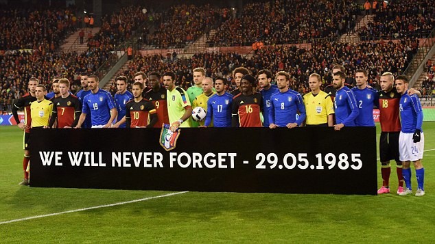 ĐT Bỉ và Italia kỷ niệm 30 năm thảm họa Heysel