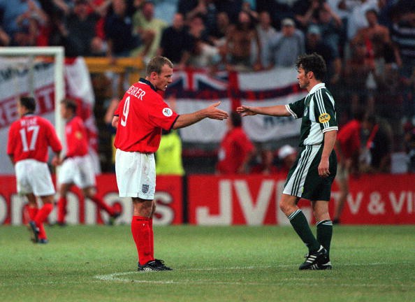 Lothar Matthaeus và Alan Shearer tại VCK EURO 1992