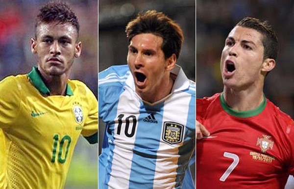 Neymar, Messi và Ronaldo là 3 ứng viên cho danh hiệu QBV FIFA 2015