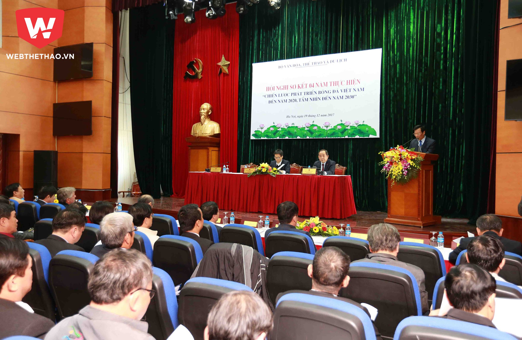 Hội nghị sơ kết 4 năm thực hiện “Chiến lược phát triển bóng đá Việt Nam 2020, tầm nhìn đến năm 2030. Hình ảnh: Hải Đăng