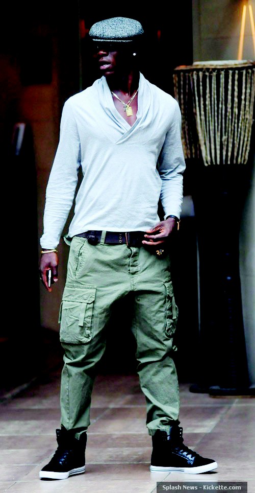 Mario Balotelli at his Manchester Hotel