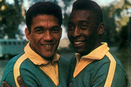 Garrincha và Pele - những huyền thoại vĩ đại.