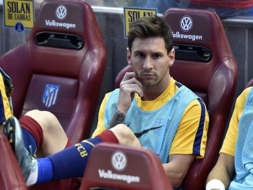 Messi phải sắm vai dự bị do chưa đảm bảo thể lực.