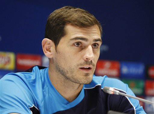 Sept. 15, 2015 - Kiev, Ukraine - Porto goalkeeper Iker Casillas during a press conference in Kiev, Ukraine, 15 September 2015. Porto will face Dynamo Kyiv in the UEFA Champions League group stage, Group G, soccer match at the Olimpiyskiy stadium in Kiev, Ukraine, 16 September 2015. (Cal Sport Media via AP Images)