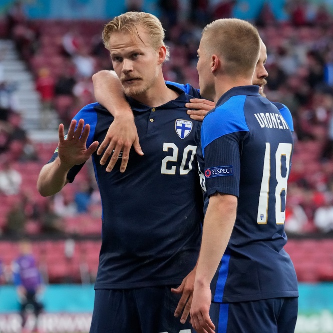Cầu thủ Phần Lan từ chối ăn mừng bàn thắng vì Eriksen
