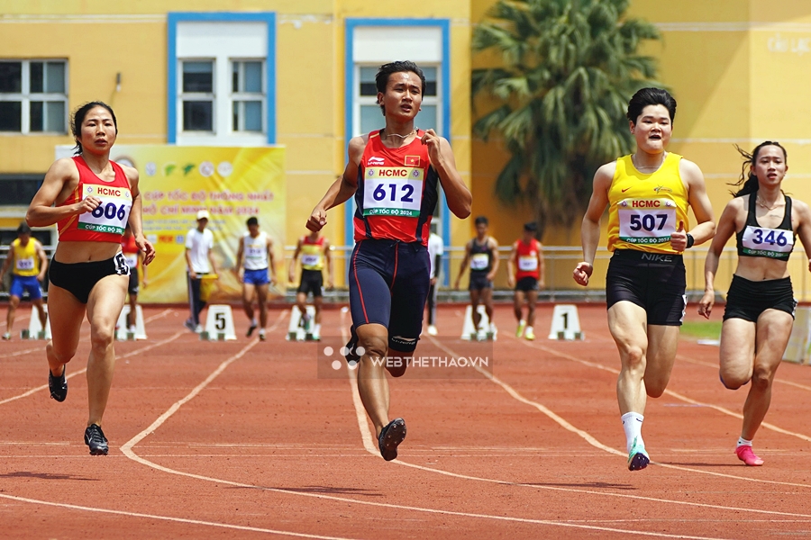 Ứng viên suất đặc cách điền kinh Olympic Paris 2024 Trần Thị Nhi Yến có HCV đầu tiên ở Cúp Tốc Độ 2024