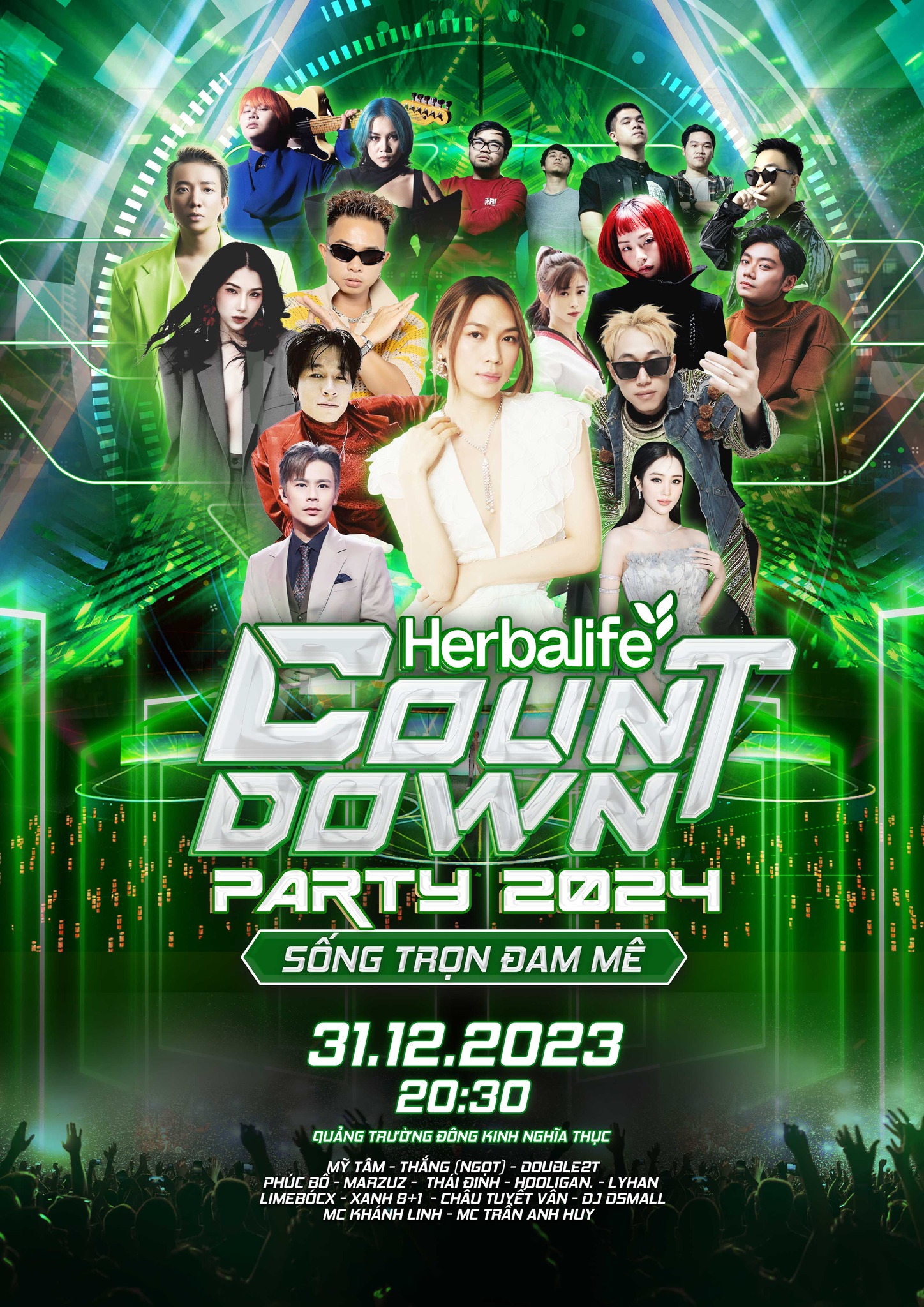 “Đu idol” ở đêm nhạc Herbalife Countdown Party trước khi chạy Giải Bán