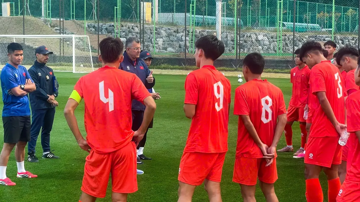 U17 Việt Nam thắng đậm 5-0 trong trận đấu tập tại Hàn Quốc