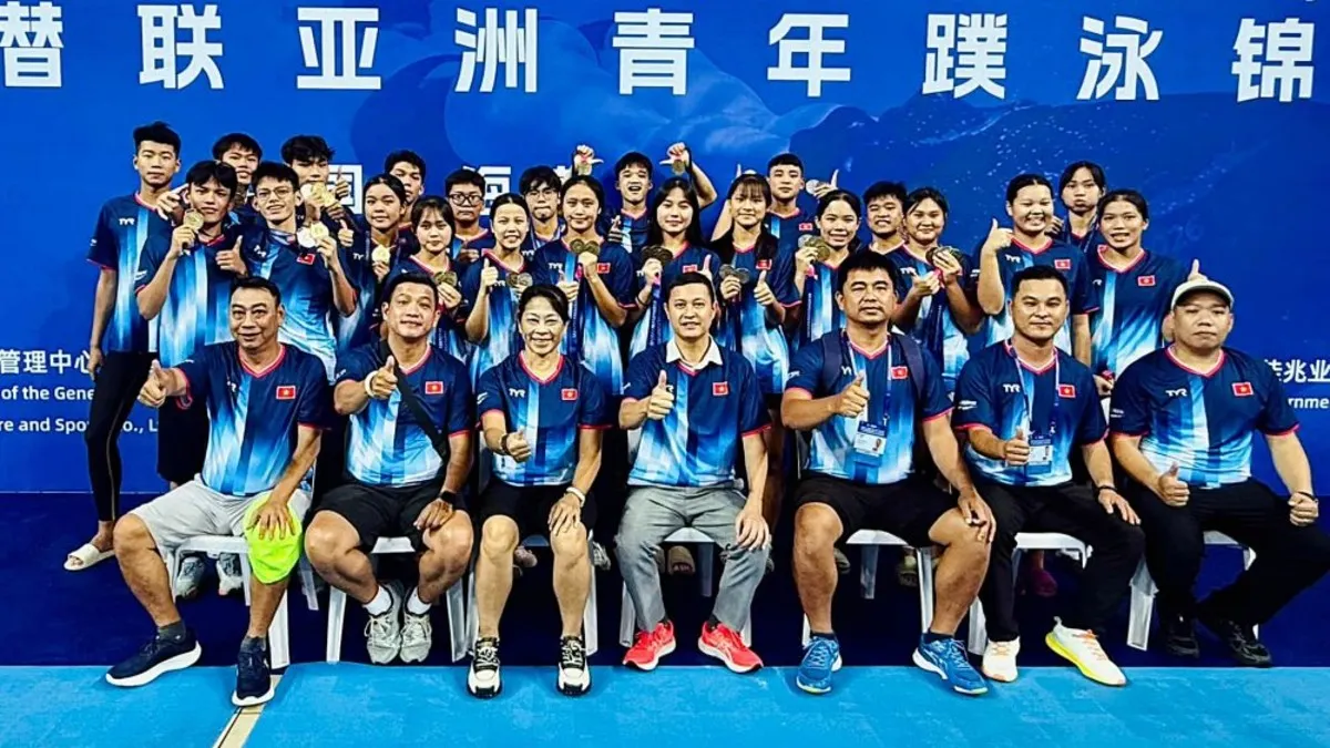 ĐT Lặn trẻ Việt Nam dẫn đầu toàn đoàn ở giải Vô địch châu Á hồi tháng trước ở Trung Quốc