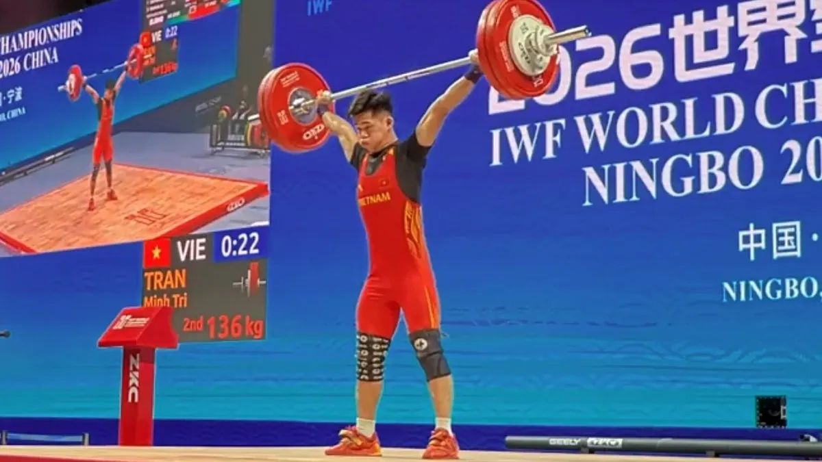 Trần Minh Trí đẩy vượt thành tích huy chương ASIAD vẫn không thể đứng bục ở giải Vô địch cử tạ thế giới