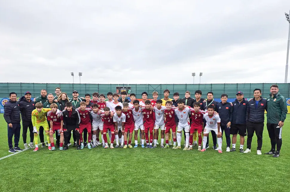 U15 Việt Nam khép lại giải đấu với 33 bàn thắng. Ảnh: VFF